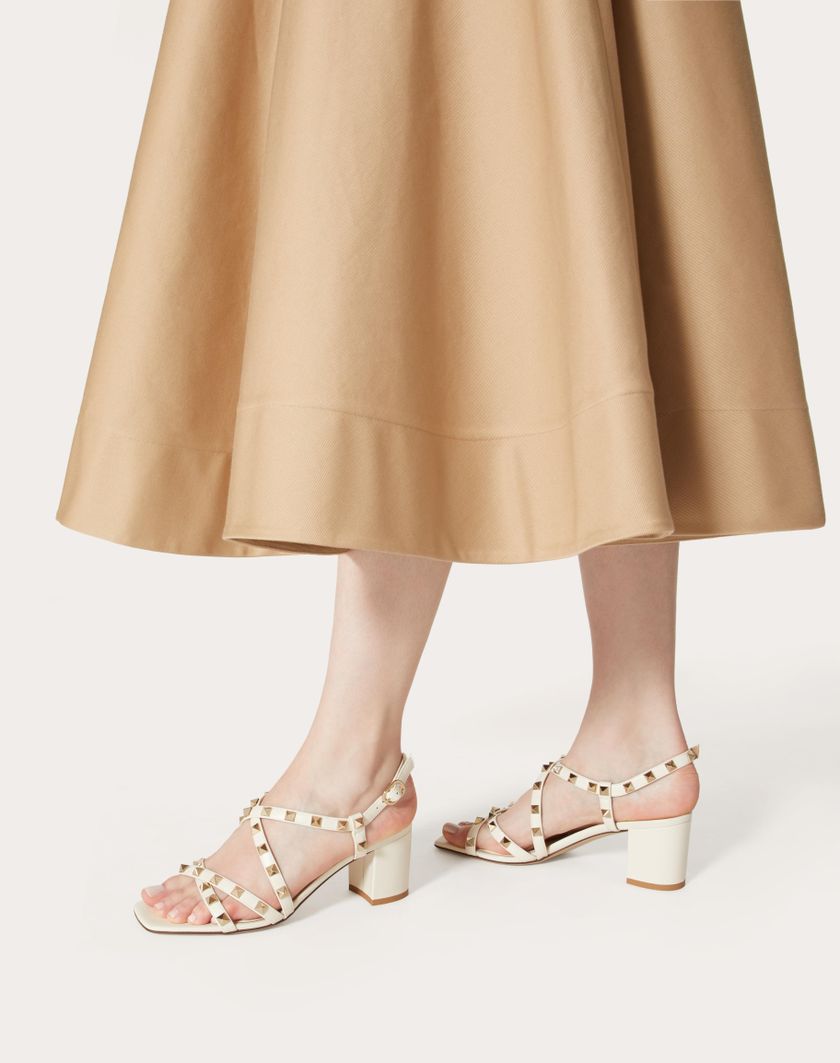 ROCKSTUD CALFSKIN SANDAL WITH STRAPS 60MM - Image 2